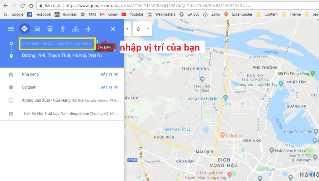 huong dan chi duong 1 1024x580 - Hướng dẫn chỉ đường google maps tới Lạc Gia