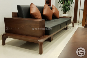 Sofa gỗ óc chó cao cấp tại Nội Thất Lạc Gia