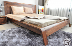 Giường ngủ gỗ óc chó hiện đại
