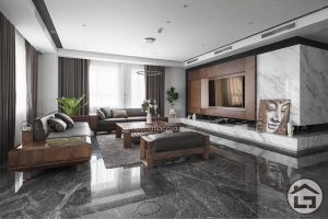 Sofa gỗ phòng khách với kiểu dáng thiết kế hiện đại