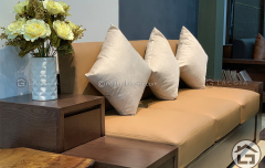 Sofa gỗ nhỏ gọn giá rẻ phù hợp với căn hộ chung cư