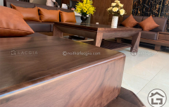 Sofa gỗ óc chó cao cấp cho phòng khách hiện đại