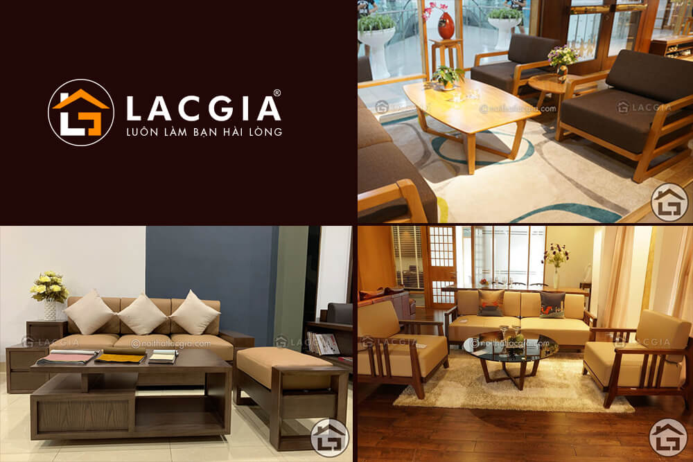 Bàn ghế sofa gỗ