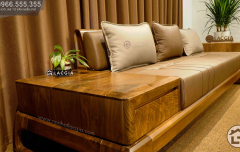 Sofa gỗ óc chó SF28
