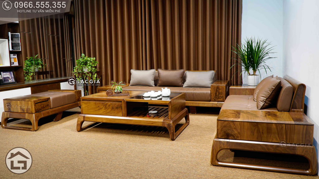 sofa go oc cho sf28 15 1024x576 - Thiết kế nội thất trang trí nhà đón Tết thêm ấm cũng sang trọng