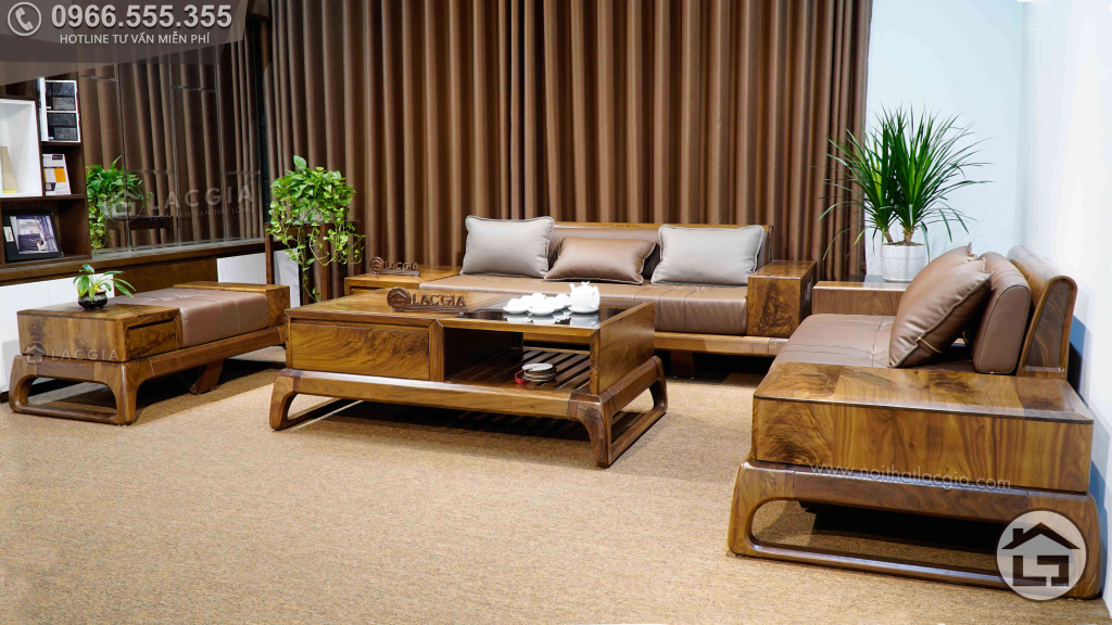 Sofa gỗ óc chó SF28