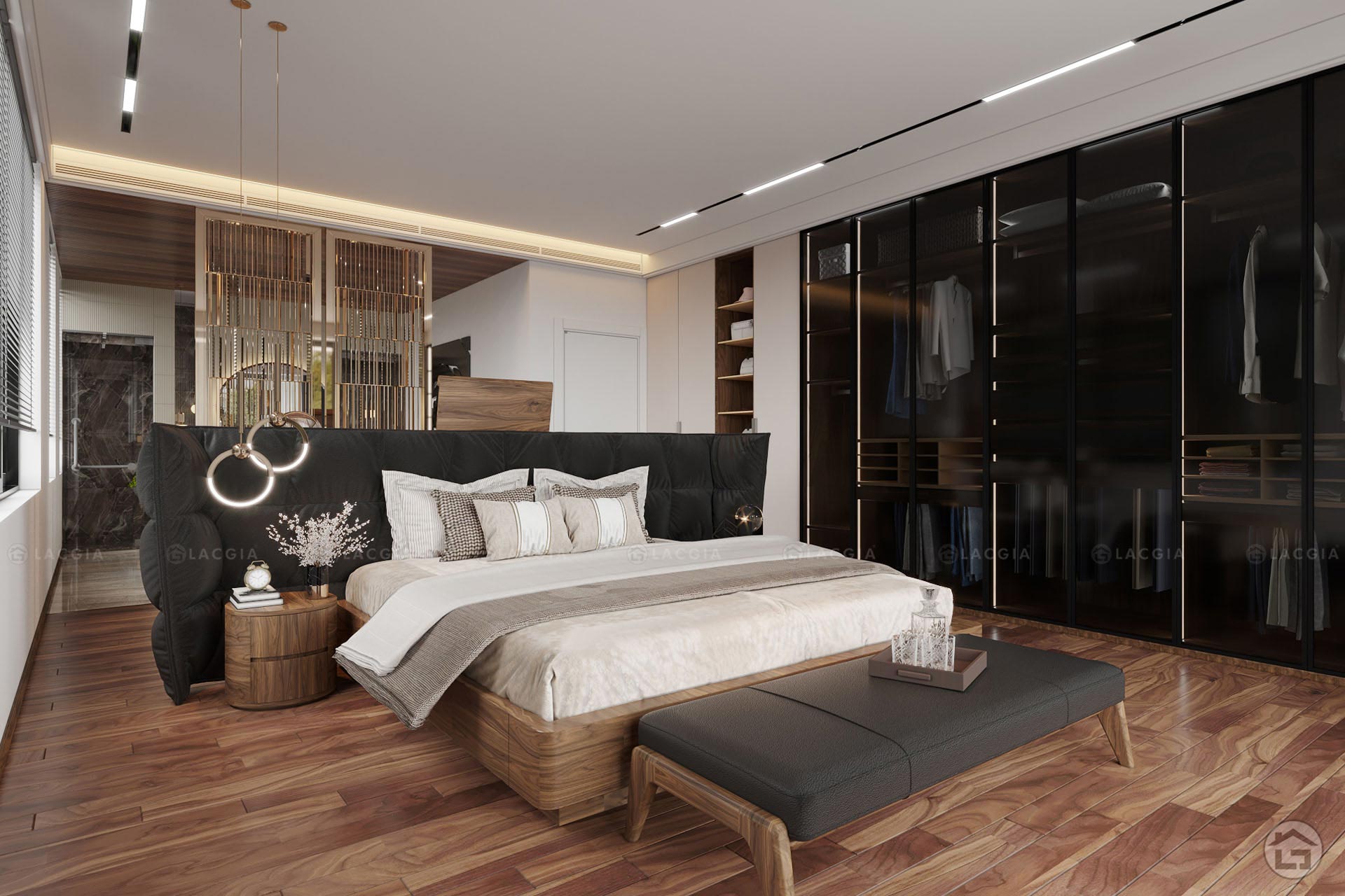 giuong ngu go tu nhien gn22 3 - Top mẫu nội thất phòng ngủ gỗ tự nhiên đẹp, cuốn hút 2023