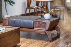 Sofa gỗ LV óc chó hiện đại