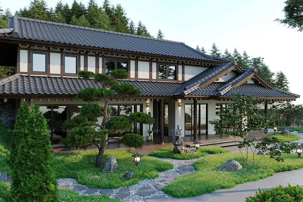 thiet ke noi that kien truc biet thu san vuon soc son 4 - Thiết kế nội thất & kiến trúc biệt thự sân vườn kiểu Nhật