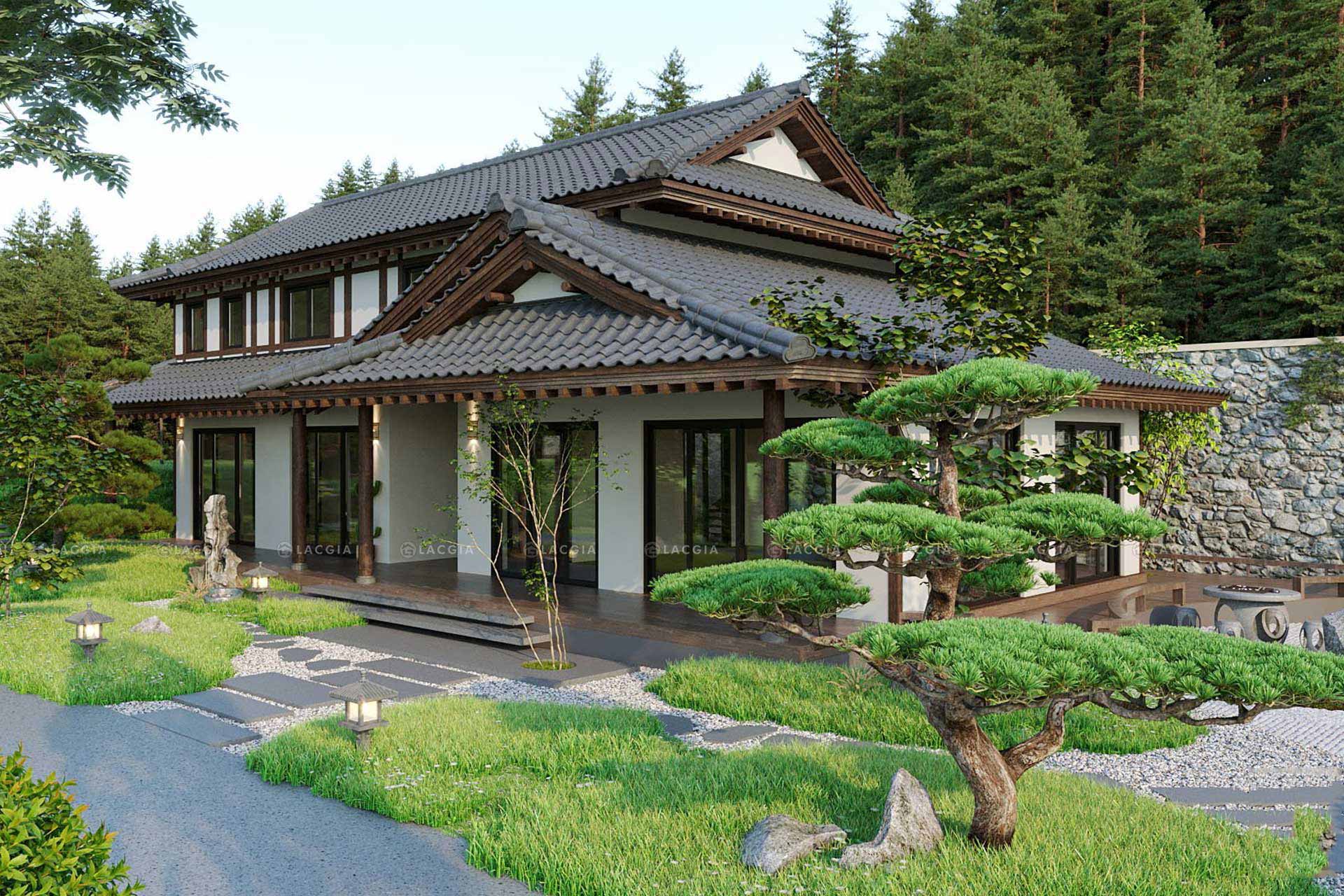 thiet ke noi that kien truc biet thu san vuon soc son 5 - Thiết kế nội thất & kiến trúc biệt thự sân vườn kiểu Nhật