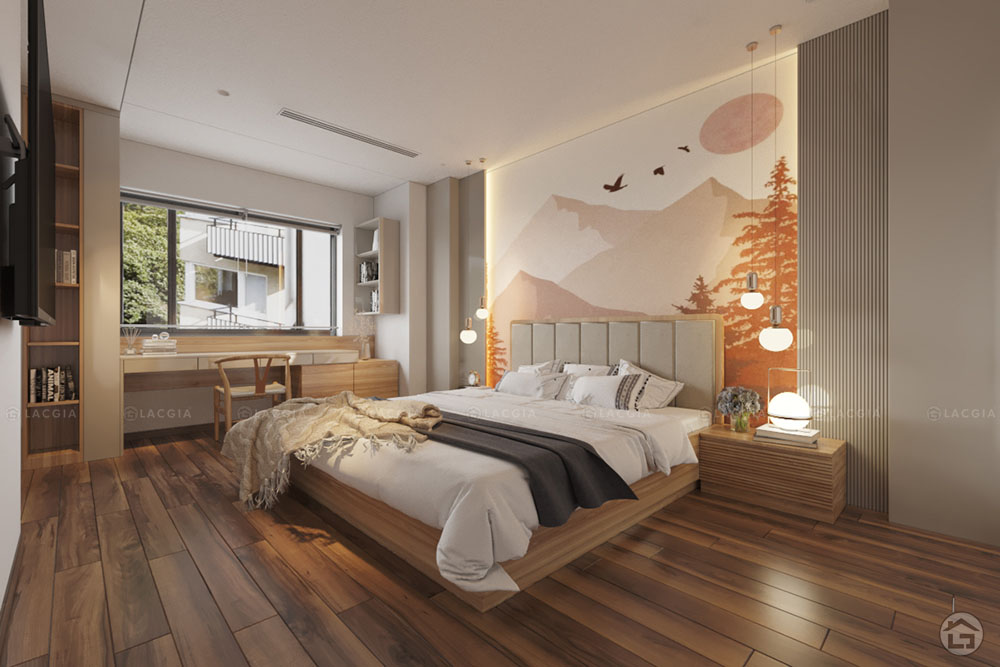 thiet ke noi that biet thu tay ho anh minh 16 - Top mẫu nội thất phòng ngủ gỗ tự nhiên đẹp, cuốn hút 2022