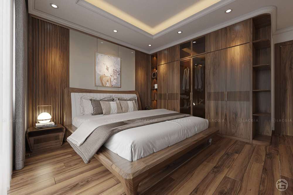 thiet ke noi that nha pho hien dai 5 tang ho tung mau 18 - Top mẫu nội thất phòng ngủ gỗ tự nhiên đẹp, cuốn hút 2023