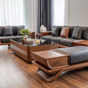 Farah Sofa - Sofa gỗ óc chó sang trọng