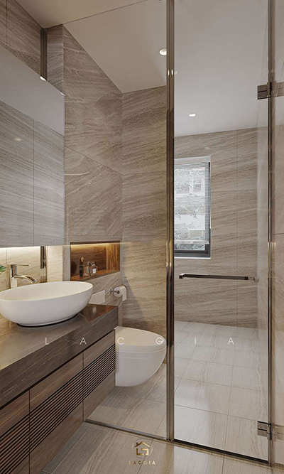 Thiết kế nội thất gỗ óc chó biệt thự Lào Cai - Chị Toan