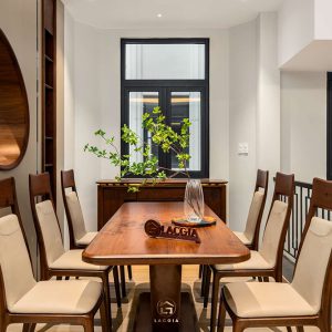 Bàn ghế ăn gỗ óc chó BA22