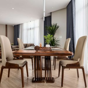Bàn ghế ăn gỗ óc chó BA23