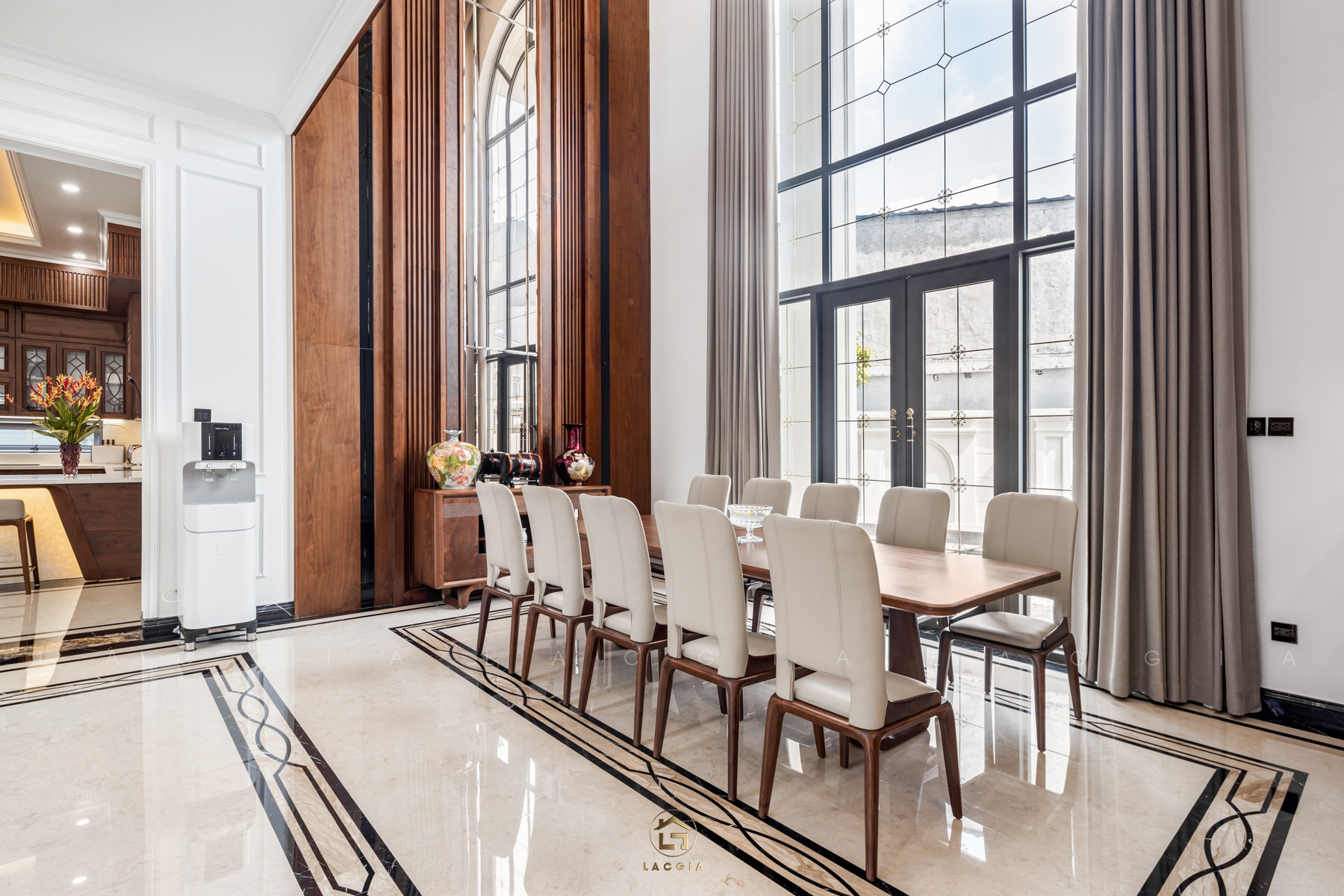 Bàn ghế ăn gỗ óc chó BA23