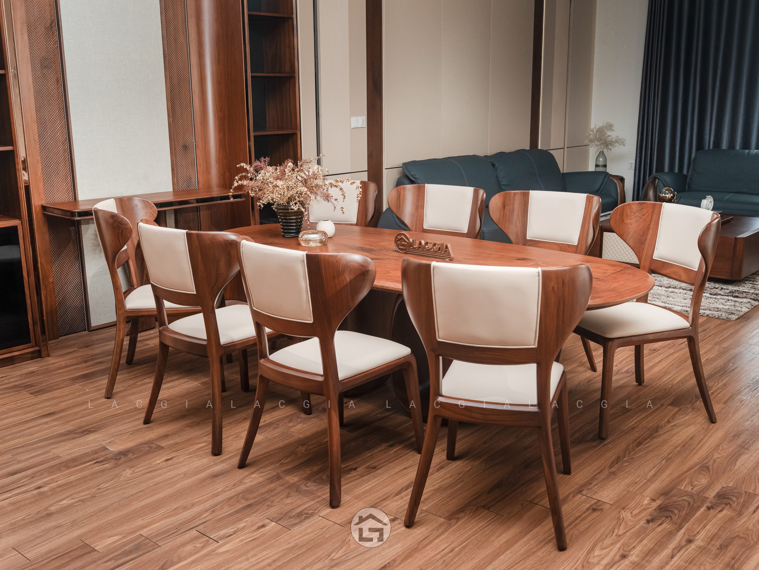 Bàn ghế ăn gỗ óc chó VITA